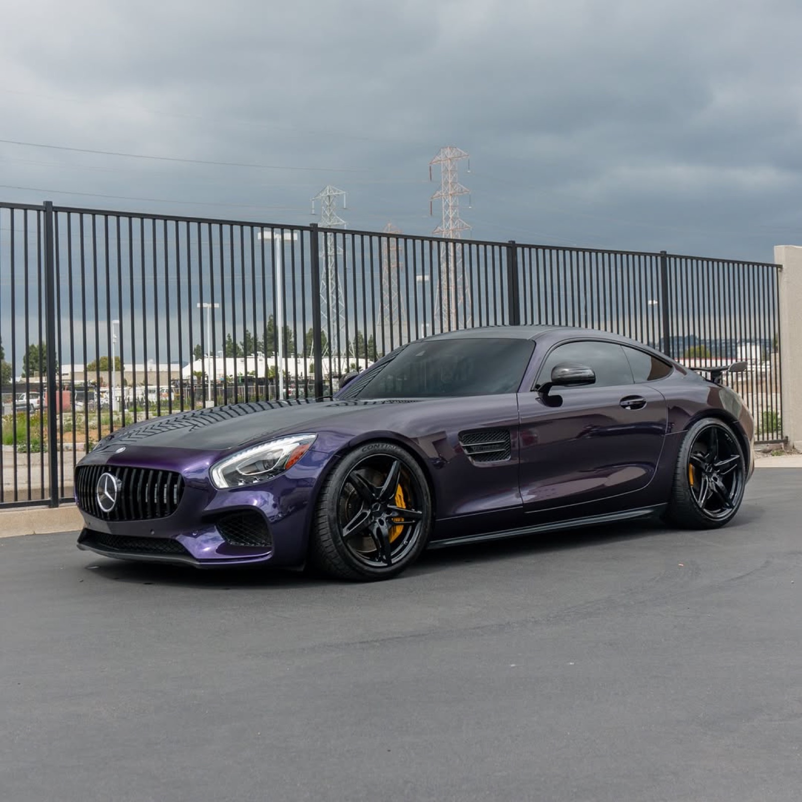 Mercedes-AMG GT in a purple color-shift finish by G Wraps OC, Irvine