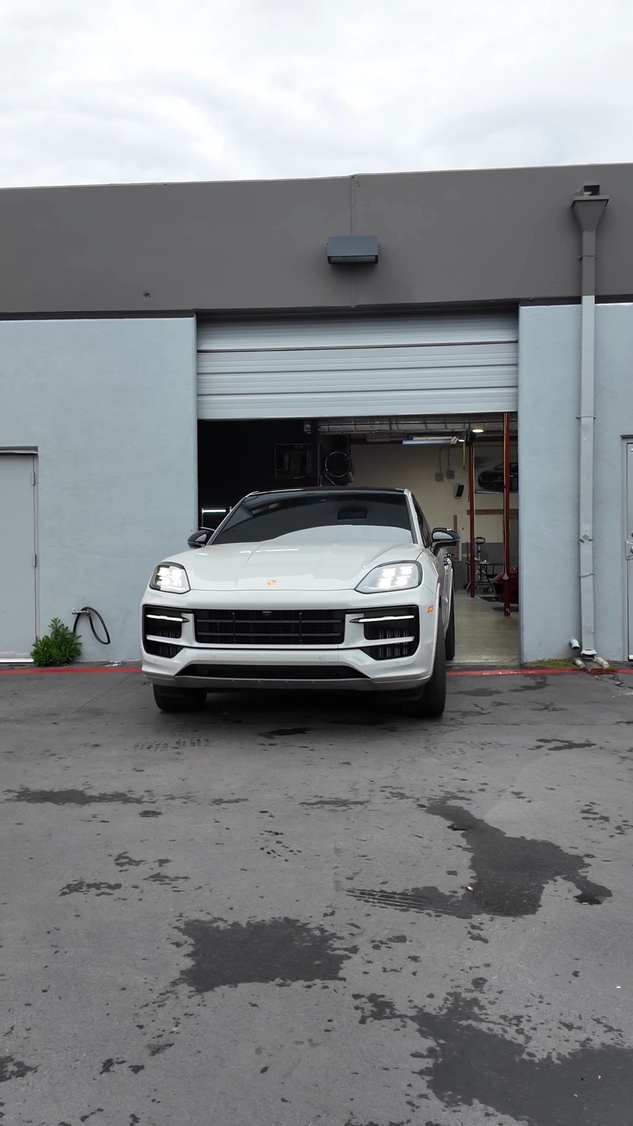 White Porsche Cayenne GTS after ceramic window tint